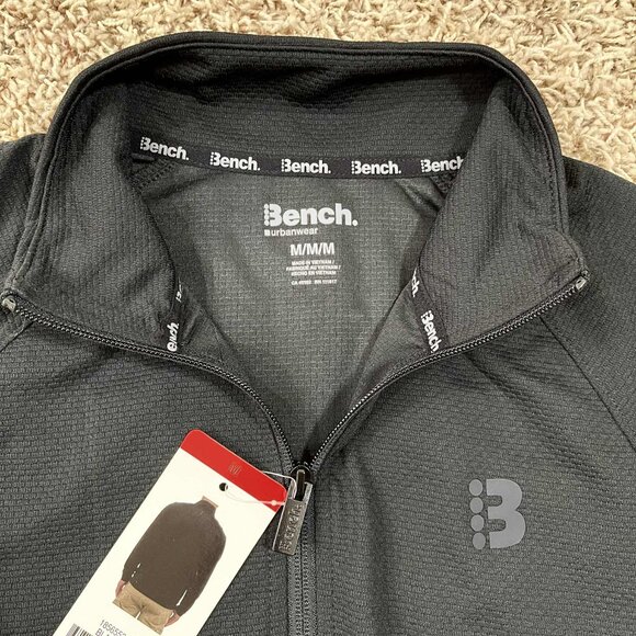 Bench Men’s Moisture Wicking Performance Full Zip Jacket Black Size Medium (New) - Picture 4 of 10